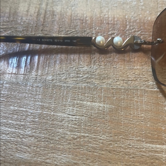 Authentic Chopard Rimless Pearl Accent Tortoiseshell Gradient Sunglasses W/ Case - Picture 7 of 15
